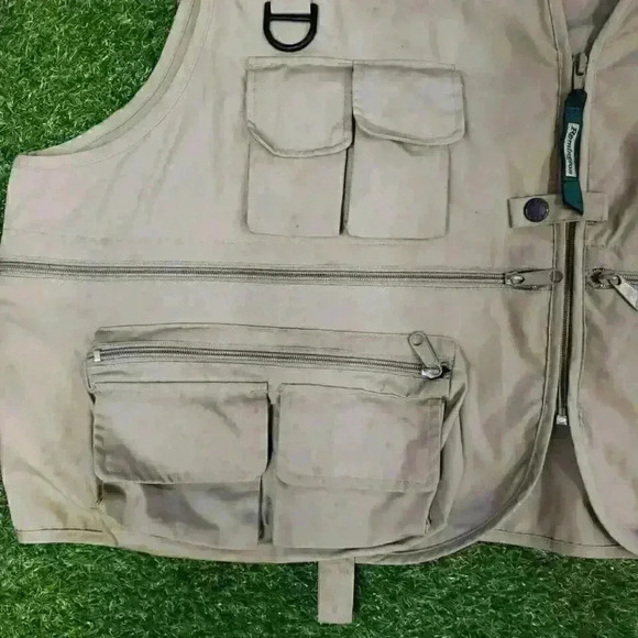 Remington Multi-Pocket Tan Khaki Full Zip Hunting Vest Mens XXL - Picture 6 of 8